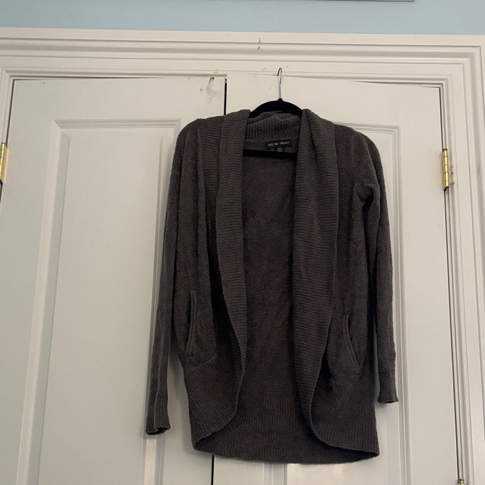 Barefoot Dreams Charcoal Open Front Jacket